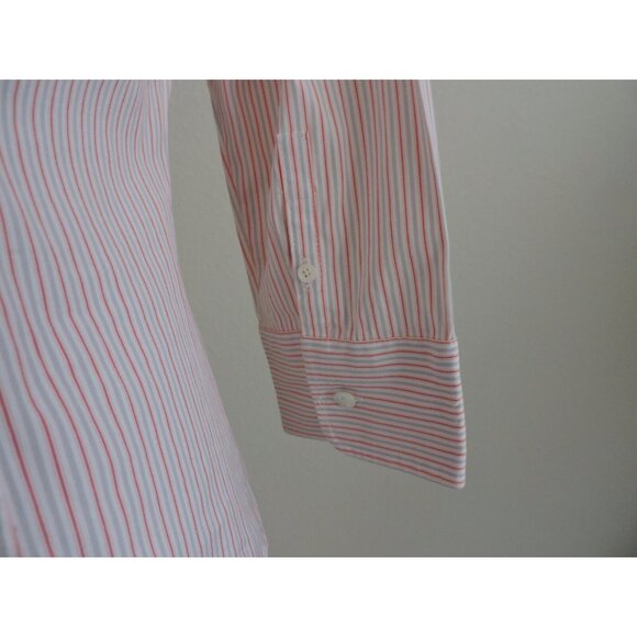 J Crew Haberdashery Shirt Refined Stretch Sz M Button Down Striped Career Blouse - Picture 6 of 6